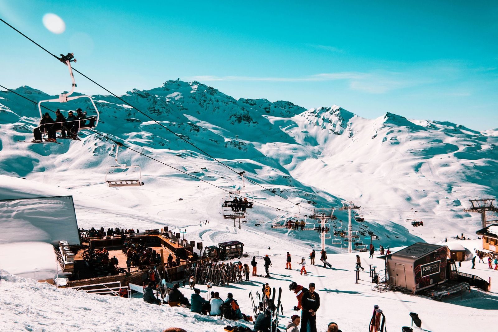 A ski resort in the French Alps